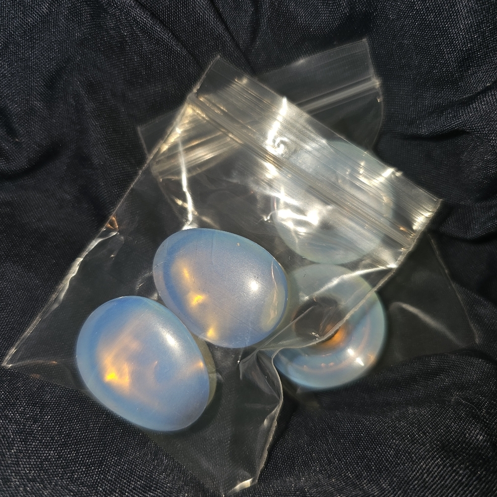 Teardrop Oplalite Stone and Tunnel Oplalite Stone Double Flared Guages